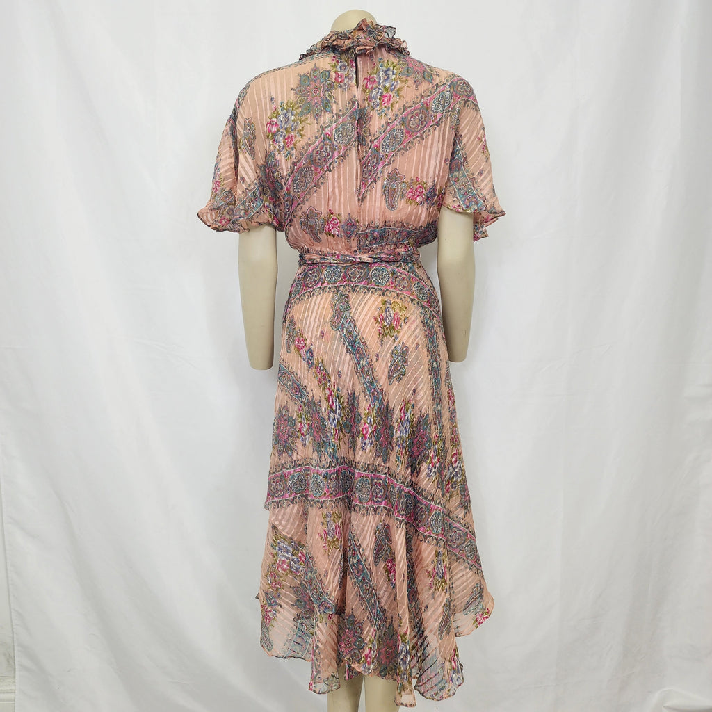 The Silk Farm 100% Silk Dress Designed by Icinoo Vintage 1990s Made In Korea