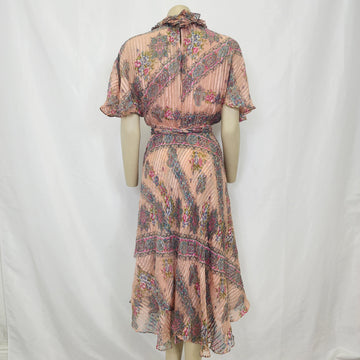 The Silk Farm 100% Silk Dress Designed by Icinoo Vintage 1990s Made In Korea