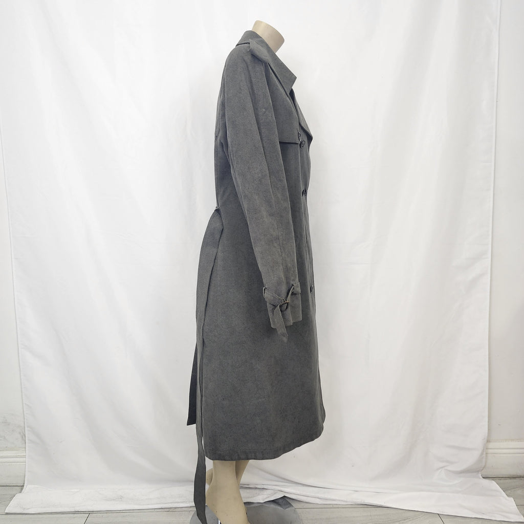 Jeffrey Bank for Lakeland Alcantara Trench Coat Vintage 1990s