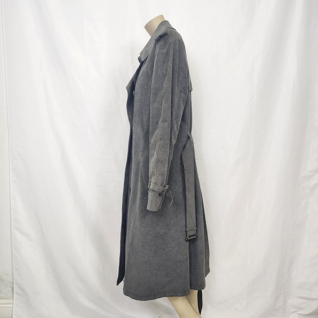 Jeffrey Bank for Lakeland Alcantara Trench Coat Vintage 1990s