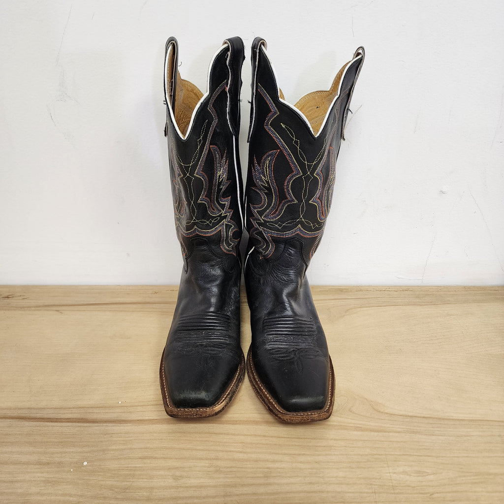 Justin Made In USA Western Cowboy Vintage 1980s Boots