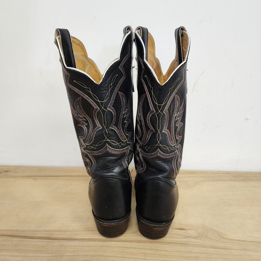 Justin Made In USA Western Cowboy Vintage 1980s Boots
