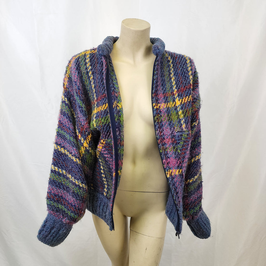 Tapestries Ireland Vintage 1980s Wool Jacket with Bat Sleeves Made In Republic of Ireland