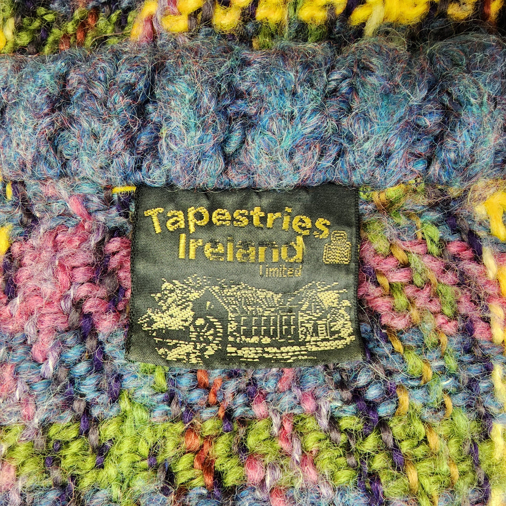 Tapestries Ireland Vintage 1980s Wool Jacket with Bat Sleeves Made In Republic of Ireland