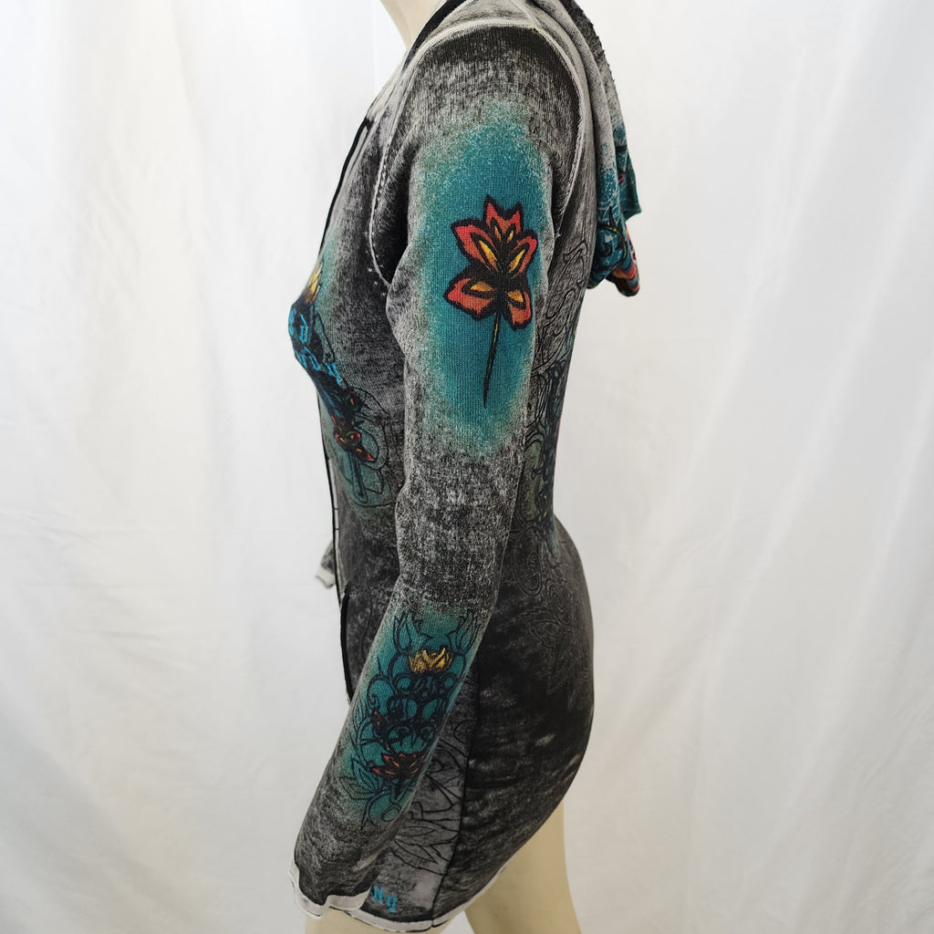 Ed Hardy Vintage Cardigan with Rhinestones