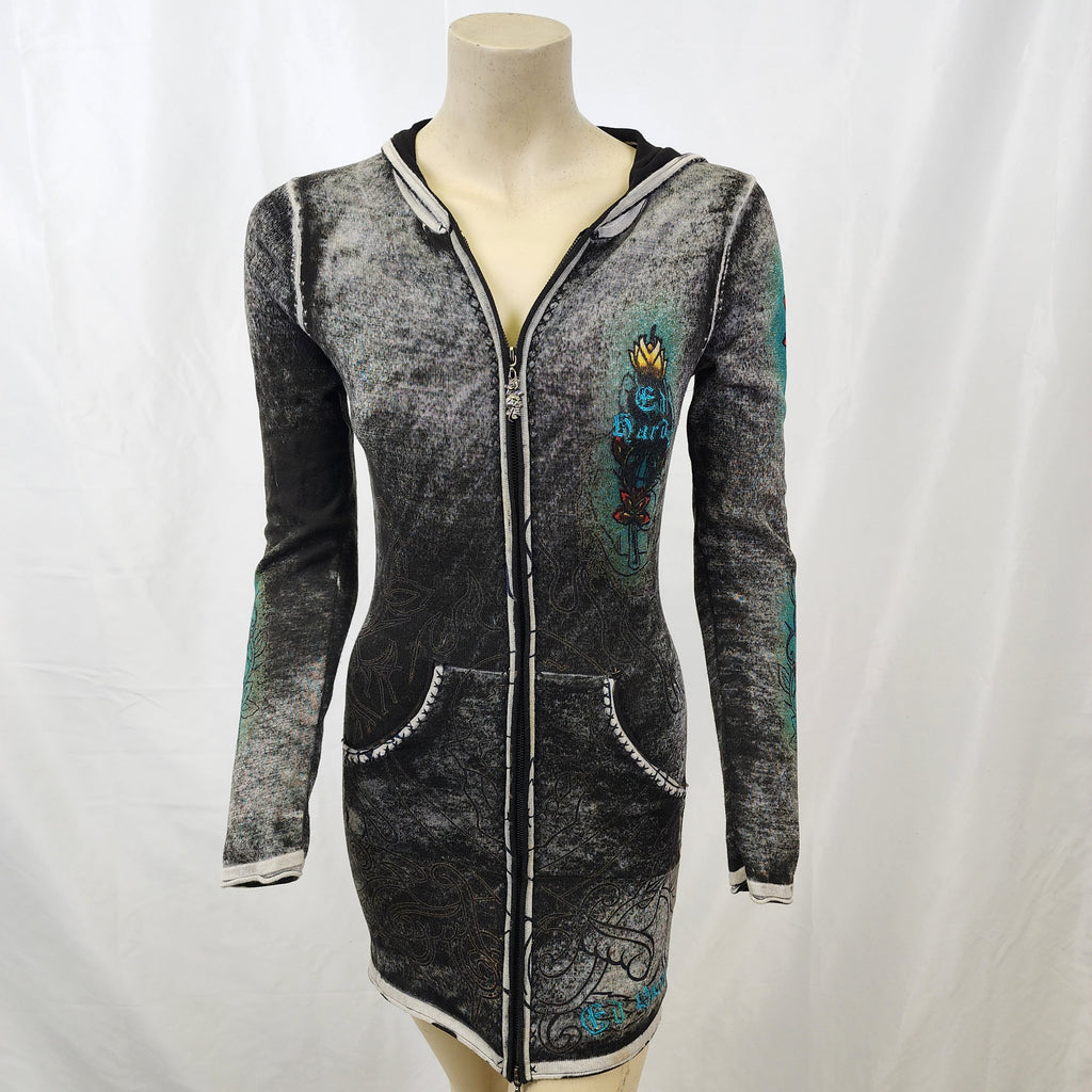 Ed Hardy Vintage Cardigan with Rhinestones