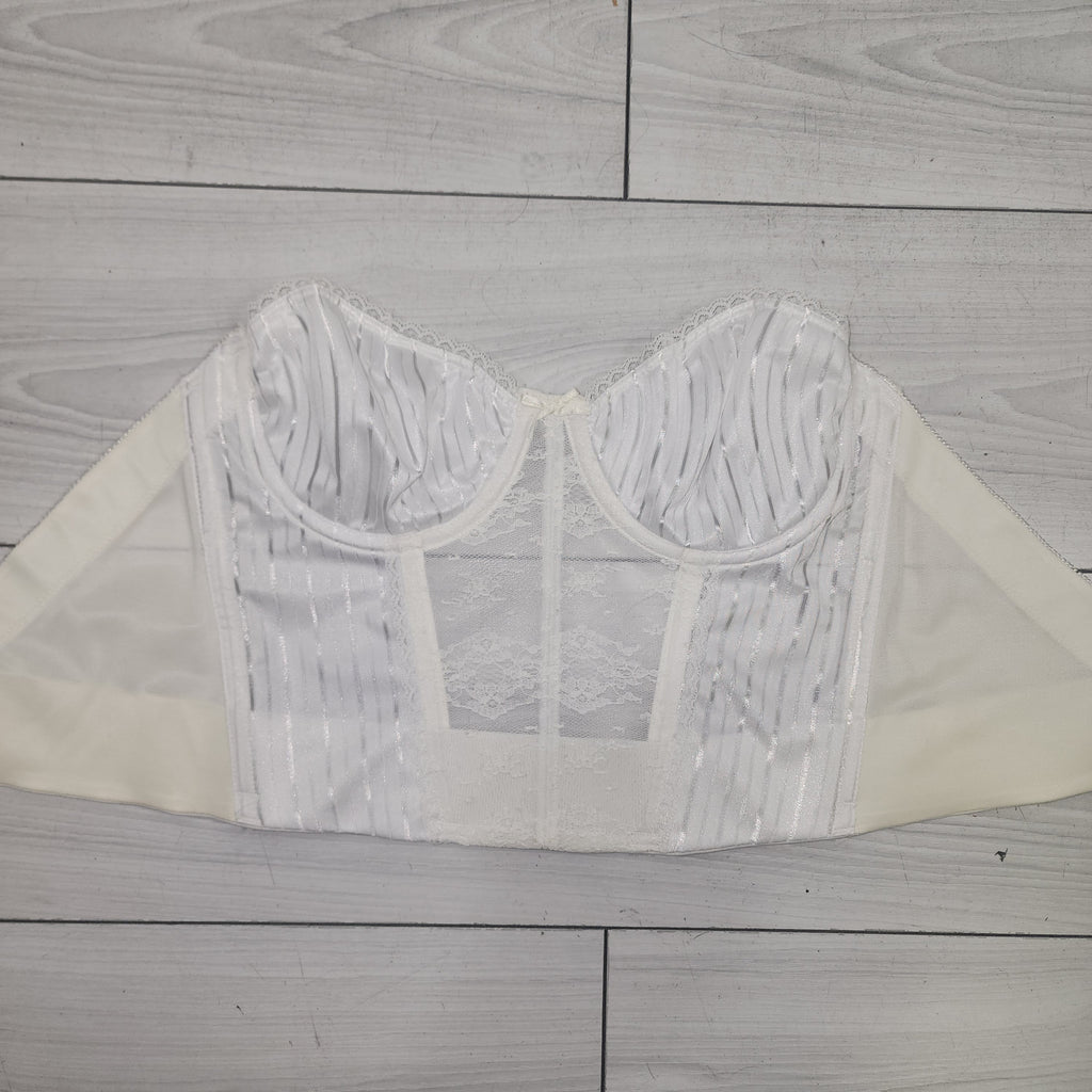 Vintage 1970s White Bustier Size 34B