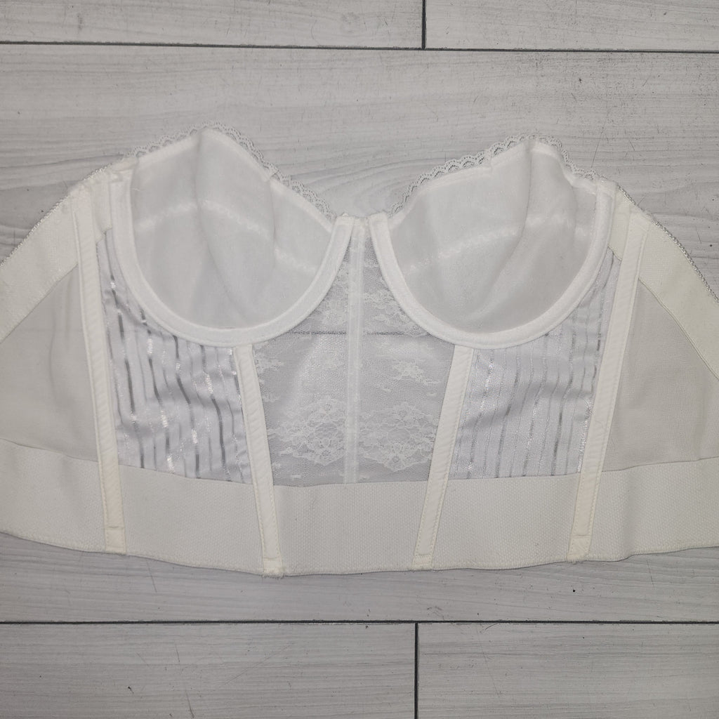 Vintage 1970s White Bustier Size 34B