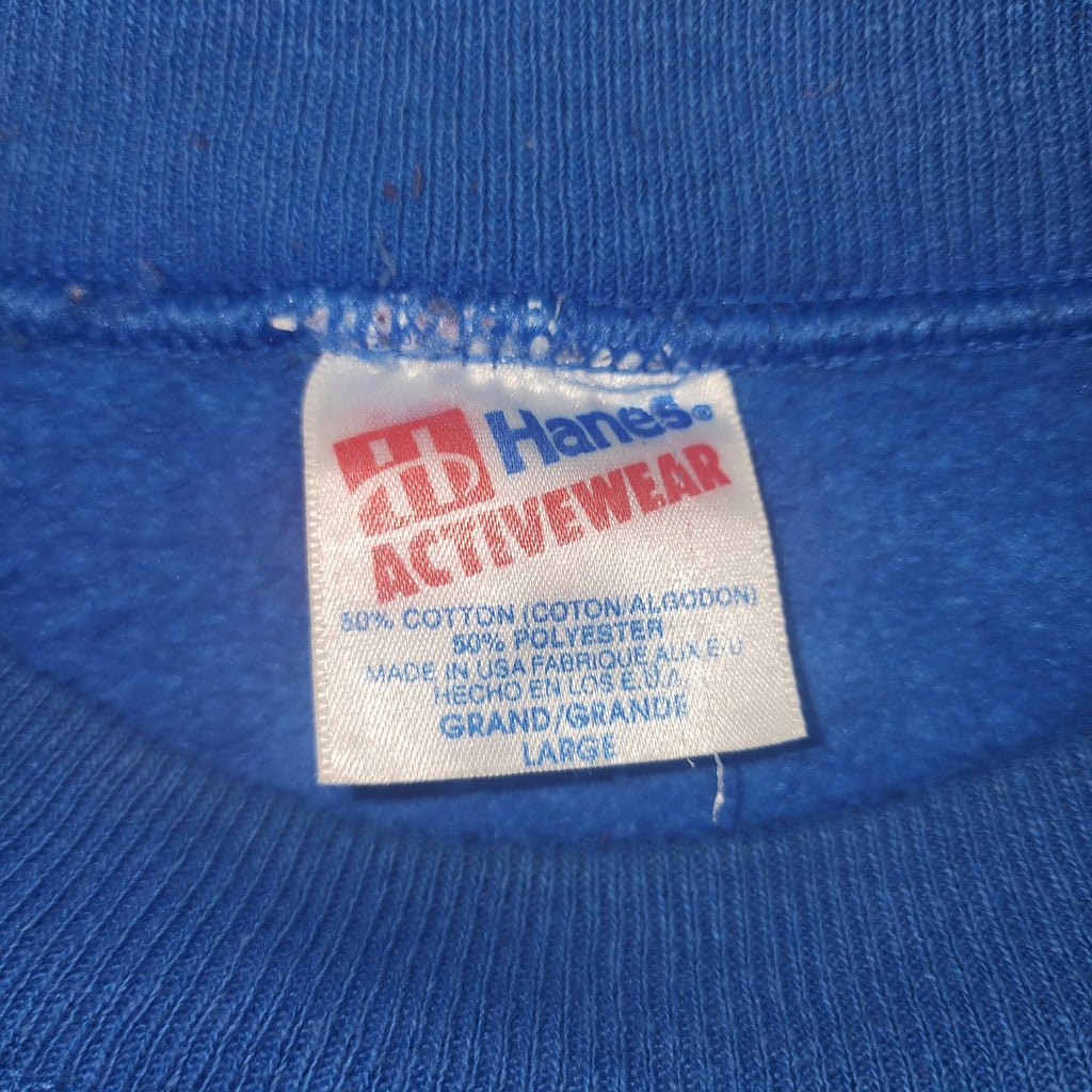 NY Knicks Hanes Made in USA 50/50 Polyester Cotton Vintage 1990s Sweatshirt