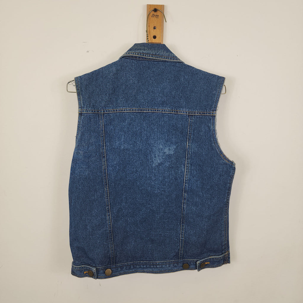 Cejon Vintage Y2K Denim Embroidered Vest