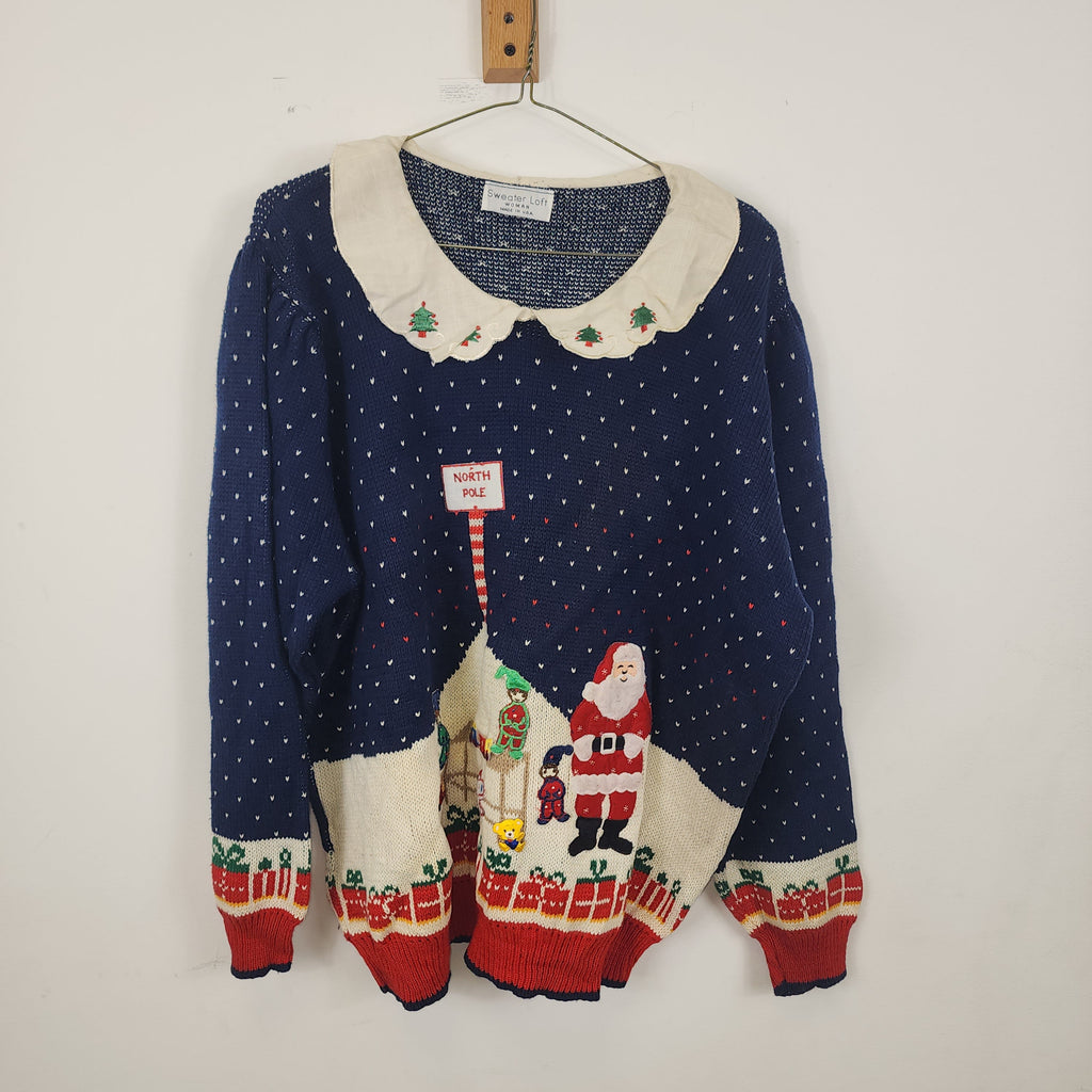 Sweater Loft Christmas Made In USA Vintage 1980s Sweater Size 9