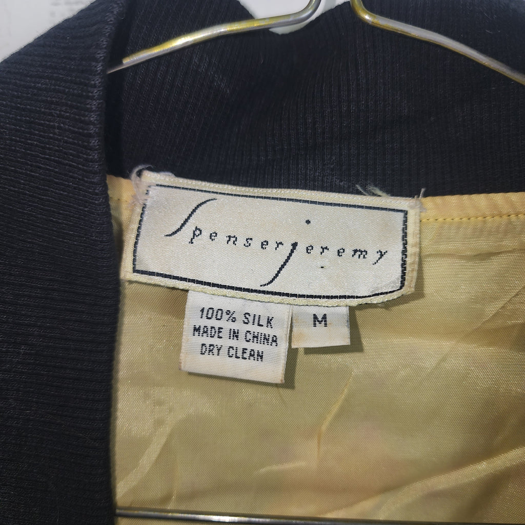 Vintage Bomber Jackets 1990s Spenser Jeremy 100% Silk Size Medium