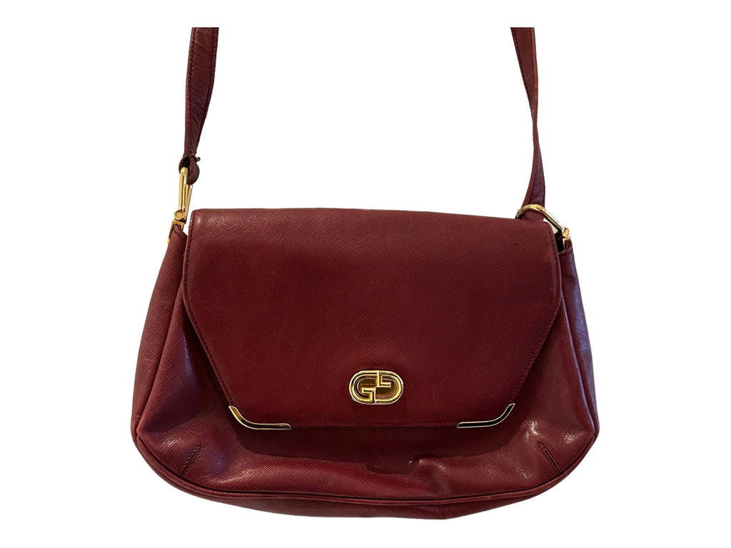 Gucci Vintage 1990s Leather Purse Burgundy
