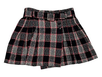 Vintage 2000s Acrylic Plaid Skirt with Belt