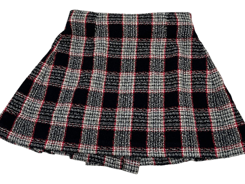Vintage 2000s Acrylic Plaid Skirt with Belt