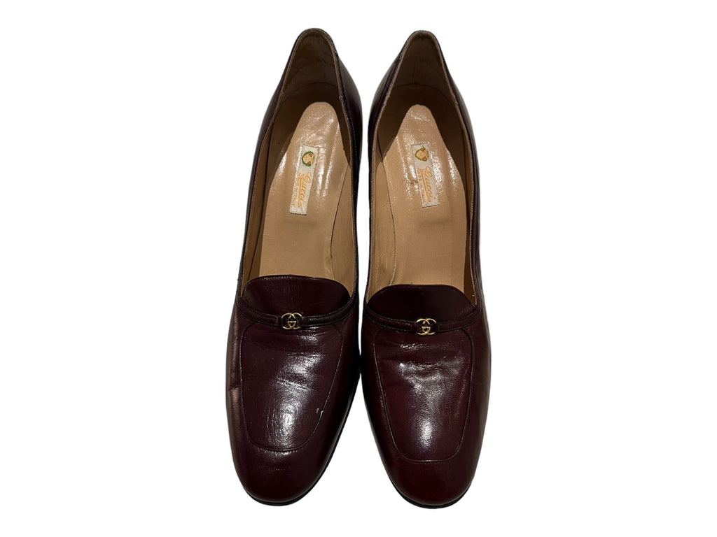 Gucci Heels 1980s Burgundy