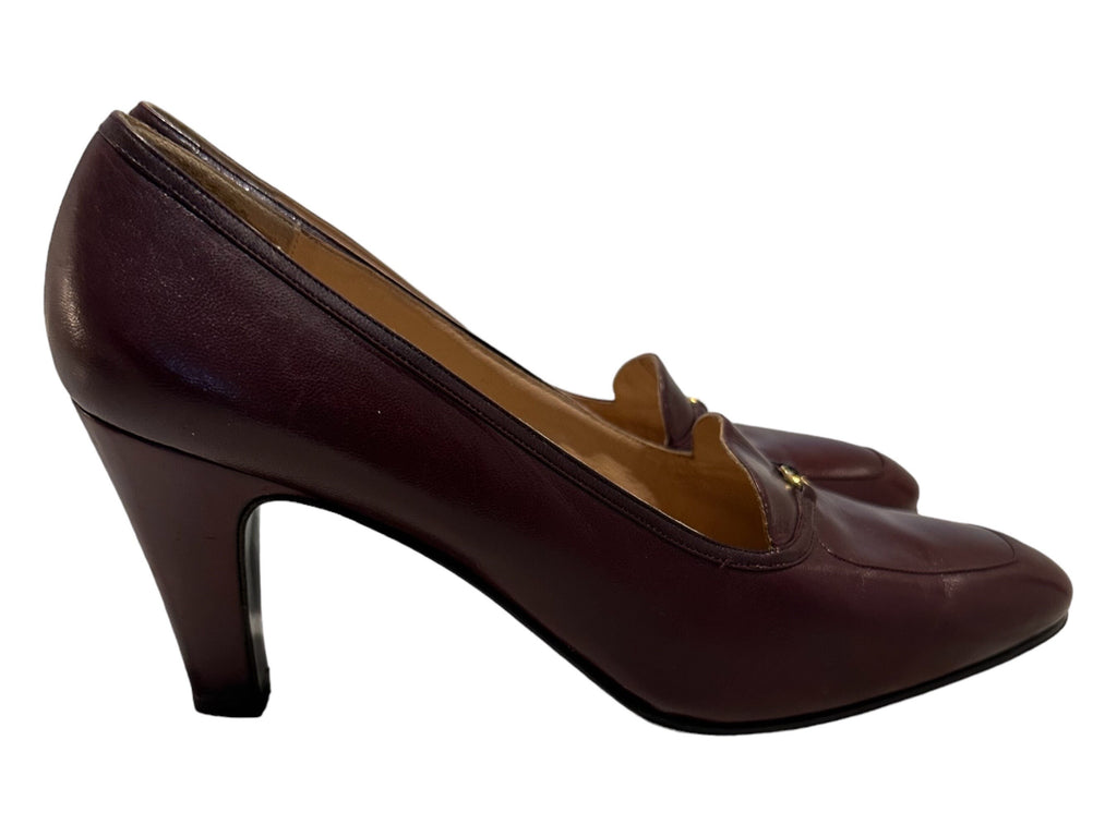 Gucci Heels 1980s Burgundy