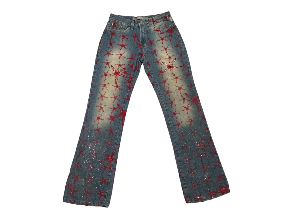 Versace 2000s Jeans Red Starfish