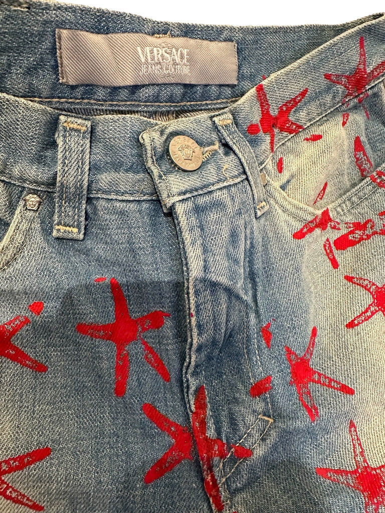 Versace 2000s Jeans Red Starfish