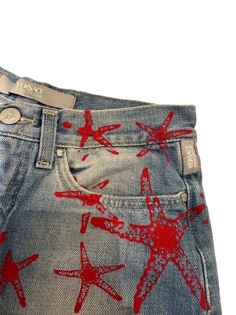 Versace 2000s Jeans Red Starfish