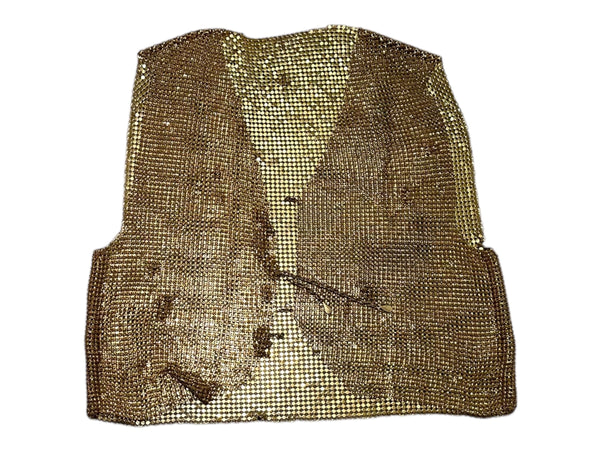 1990s Metallic Chain Mail Vest Top