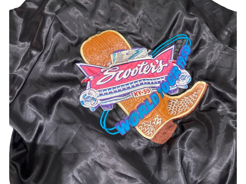 80’s West Ark Black Nylon Jacket Cowboy Boots