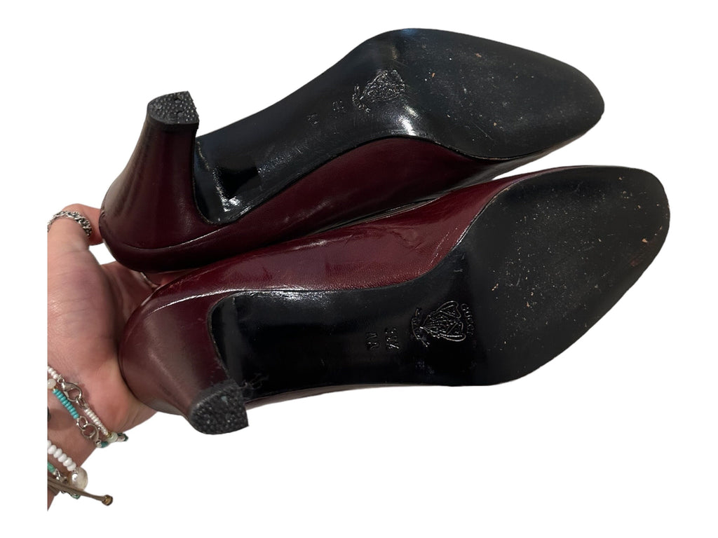 Gucci Heels 1980s Burgundy