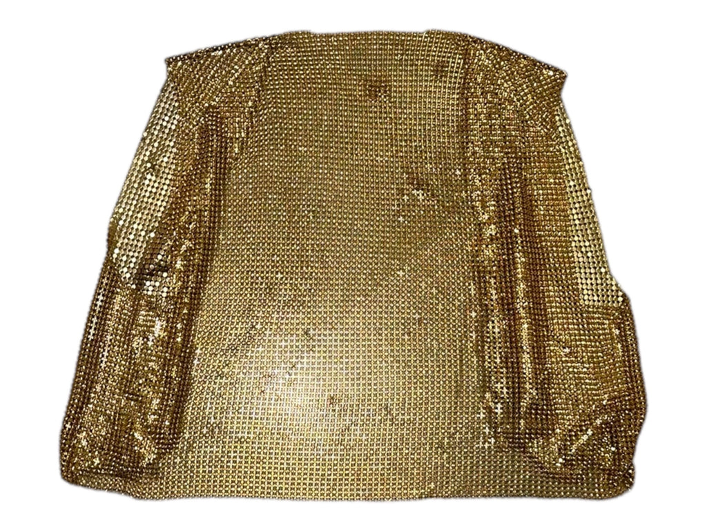 1990s Metallic Chain Mail Vest Top