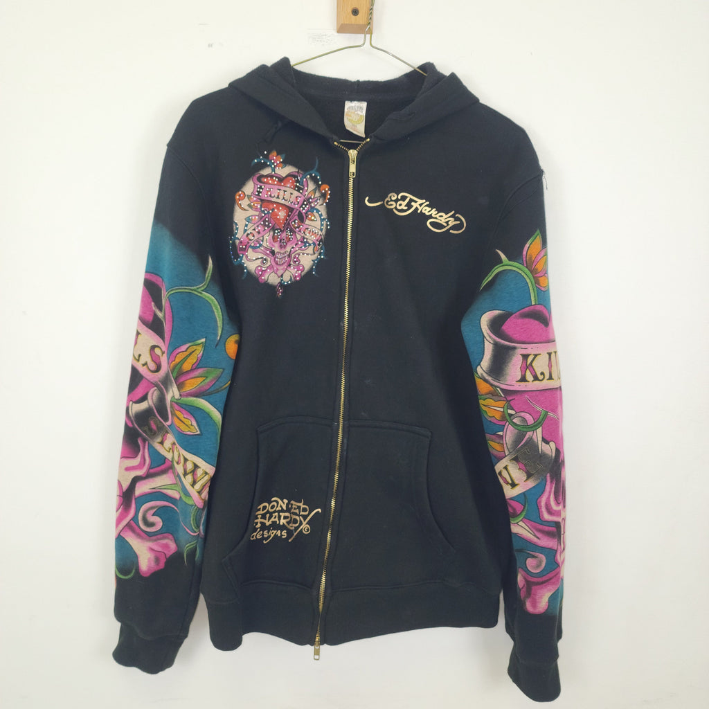 Ed Hardy Cardigan Vintage Y2K Rhinestone