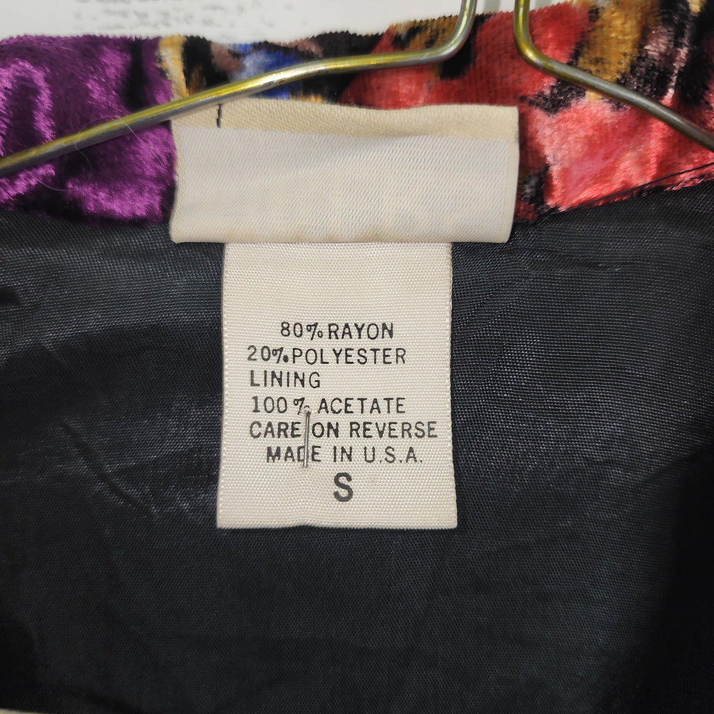 2000s Short Blazer Patchwork Velvet