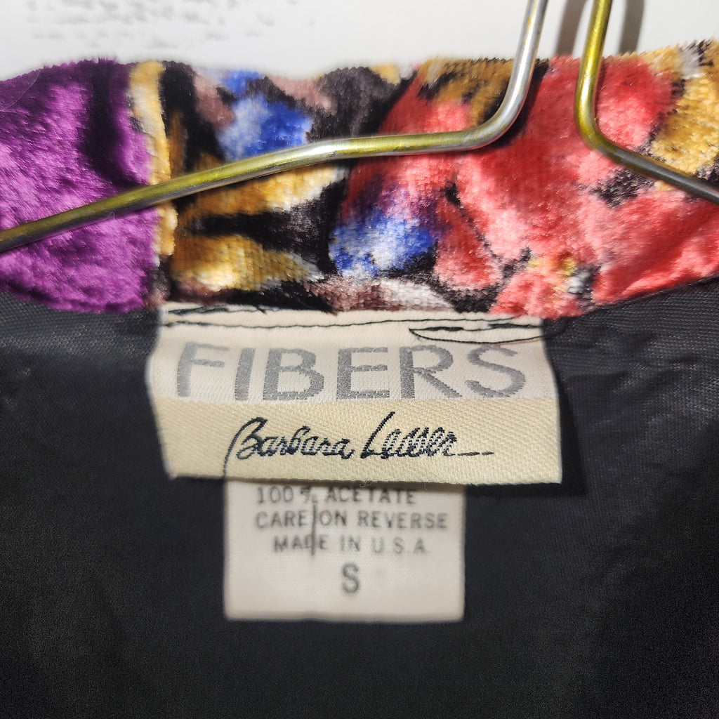 2000s Short Blazer Patchwork Velvet