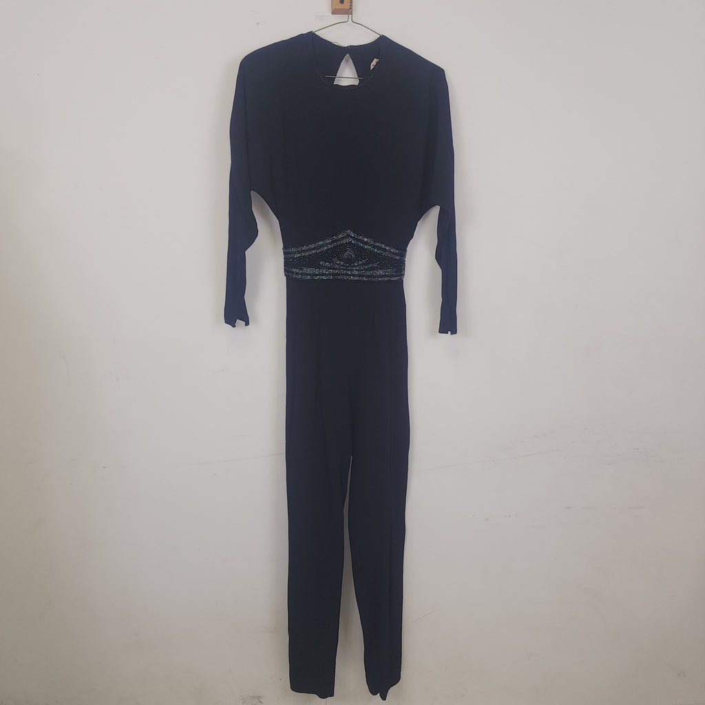 90s Backless Jumpsuit Sequined