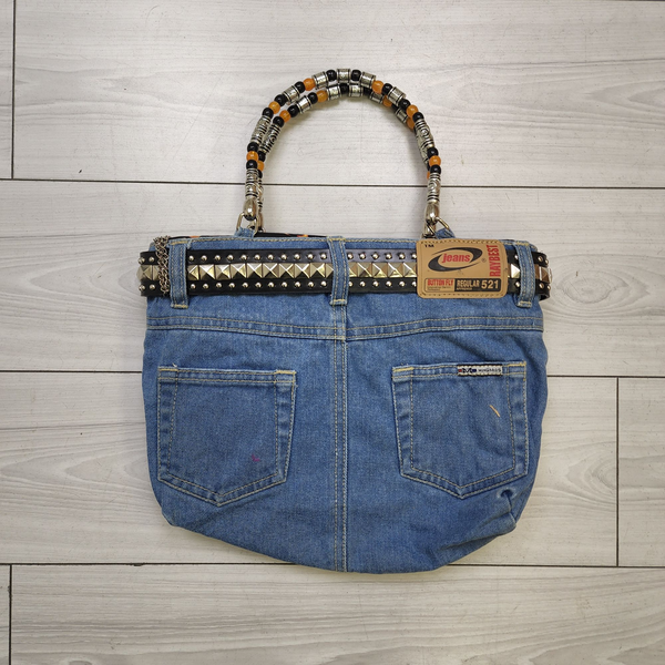 Vintage Y2K Denim Bag with Flames – usemeagain.vintage